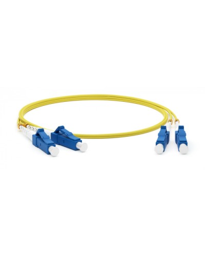 Патч-корд волоконно-оптический Hyperline FC-D2-9-LC/UR-LC/UR-H-10M-LSZH-YL в Оренбурге Патч-корды оптические Pintop.ru