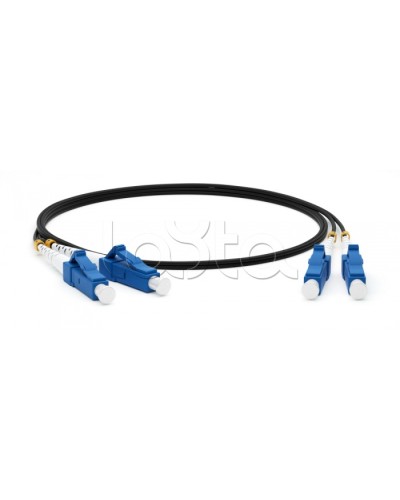 Патч-корд волоконно-оптический Hyperline FC-D2-9-LC/UR-LC/UR-H-1M-LSZH-BK в Оренбурге Патч-корды оптические Pintop.ru