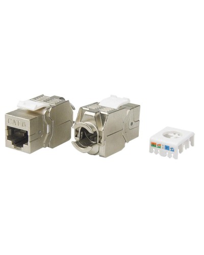 Вставка Keystone Jack RJ-45(8P8C) Hyperline KJ8-8P8C-C6-180-TLS-SH-F-WH в Оренбурге Модули Keystone Pintop.ru