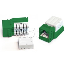 Вставка Keystone Jack RJ-45(8P8C), категория 6A, 110 IDC зеленая Hyperline (KJNE-8P8C-C6A-90-GN)