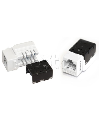 Вставка Keystone Jack RJ-45(8P8C), категория 6A, 110 IDC красная Hyperline (KJNE-8P8C-C6A-90-RD) в Оренбурге Модули Keystone Pintop.ru