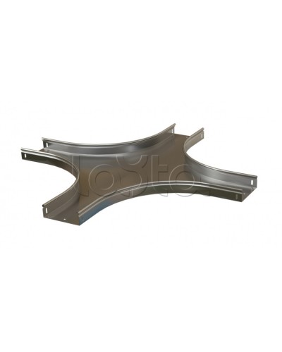 Ответвитель X-образный горизонтальный плавный Hyperline RST-CXS-150-50-0,8-R100-SZ в Оренбурге Аксессуары для лотков Pintop.ru