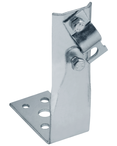 Держатель проводника круглого 6-10мм винтовой угловой h=80мм оцинкованная сталь HDZ IEK (ZDP87-14-1-16-80) в Оренбурге Крепеж Pintop.ru