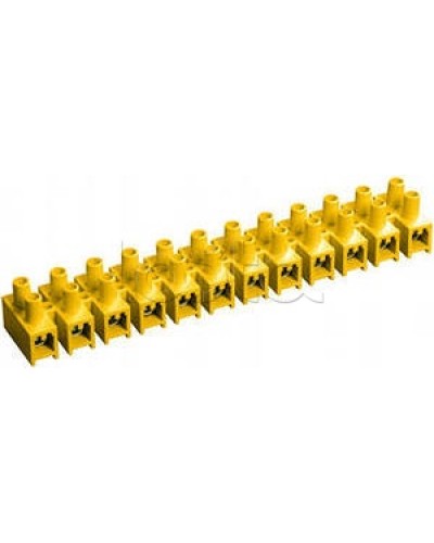 Зажим винтовой ЗВИ-5 н/г 1,5-4мм2 (12пар) желтый IEK UZV7-005-04 в Оренбурге Клеммные колодки Pintop.ru