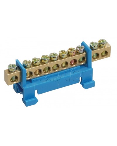 Шина нулевая с DIN-изолятором ШНИ-6x9-10-С-С IEK YNN10-69-10P-K07 в Оренбурге Клеммные колодки Pintop.ru