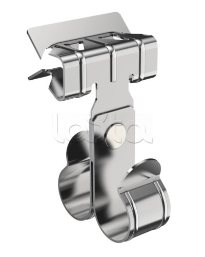 Зажим балочный 8-14мм под трубу 25мм двойной HDZ IEK (CME40-BZTD-025-HDZ) в Оренбурге Крепежные изделия Pintop.ru
