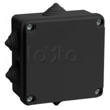 Коробка расп. КМ41233 100х100х50мм IP44 6 вв. черная IEK (UKO11-100-100-050-K02-44)