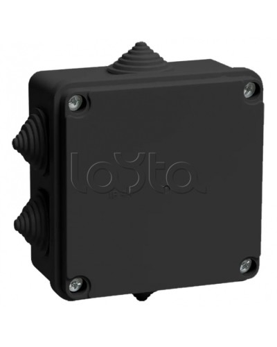 Коробка расп. КМ41234 100х100х50мм IP55 6 вв. черная IEK (UKO11-100-100-050-K02-55) в Оренбурге Распределительные коробки Pintop.ru