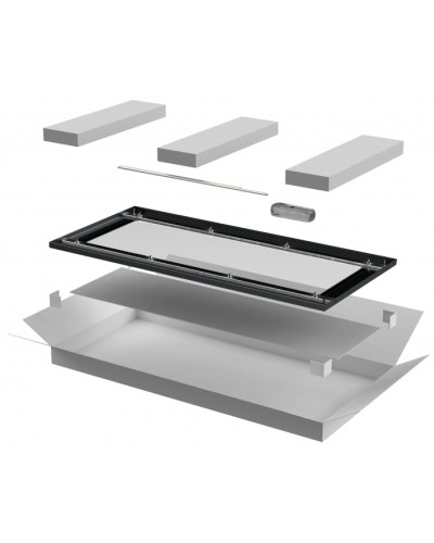 ITK LINEA E Дверь стеклянная 600мм шкафа 24U чер. (LE05-24U6X-DR) в Оренбурге Аксессуары для стоек и шкафов Pintop.ru