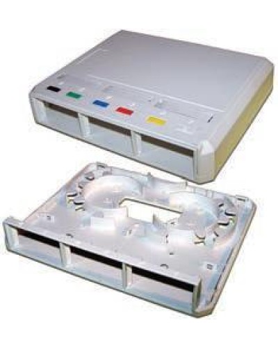 Коробка настенная оптическая на 3 модульные вставки, белая LANMASTER LAN-MB-3FO-WH в Оренбурге Распределительные коробки Pintop.ru