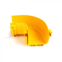 Горизонтальный поворот 90° оптического лотка 120 мм, монтаж без соединителей, желтый LANMASTER (LAN-OT120-HC90/NC)