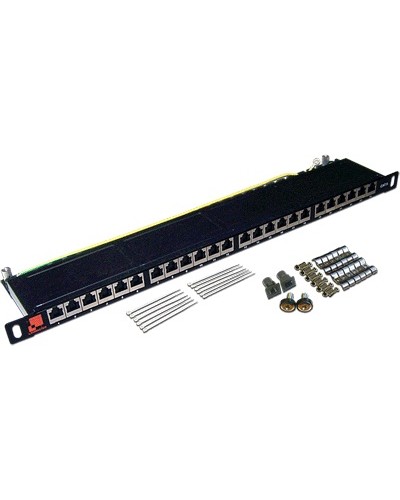Патч-панель 19, 24 порта RJ-45, категория 6, STP, 0.5U, компактная LANMASTER LAN-PPC24S6 в Оренбурге Патч панель Pintop.ru
