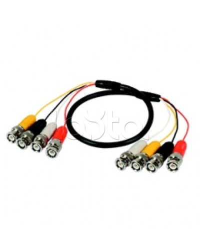 Кабель соединительный 4BNCx4BNC (штекер), 100см Lazso WC414 в Оренбурге Видеоусилители, Модуляторы, Делители Pintop.ru