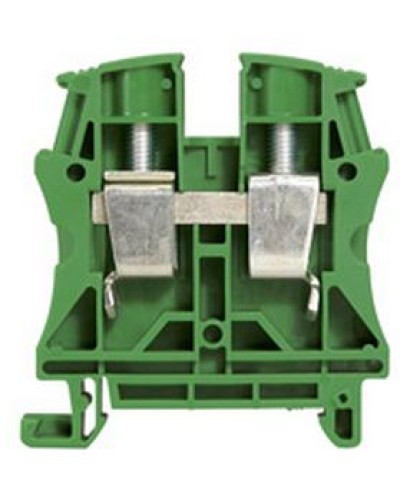 Клемма 16 мм2 однополюсная 1 вход/1 выход, шаг 12 мм, зеленая Viking Legrand 037198 в Оренбурге Клеммные колодки Pintop.ru