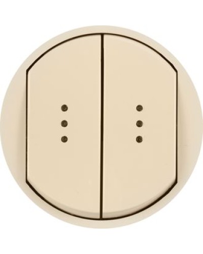 Лицевая панель для выключателя двойного с индикацией слоновая кость Celiane Legrand 066211 в Оренбурге Аксессуары для кабель-канала Pintop.ru