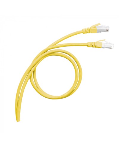 Патч-корд S/FTP, cat. 6а, PVC, 1м, желтый Legrand (051780) в Оренбурге Патчкорды (медные) Pintop.ru