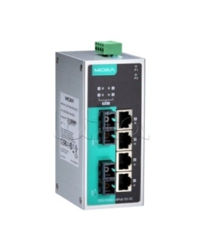 Коммутатор PoE 6-портовый Moxa EDS-P206A-4PoE-MM-SC в Оренбурге Коммутаторы Pintop.ru