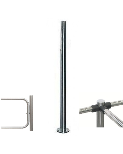 Стойка с отверстием под стопорный механизм промежуточная Т-образная BH02 2-16 PERCo в Оренбурге Ограждения Pintop.ru