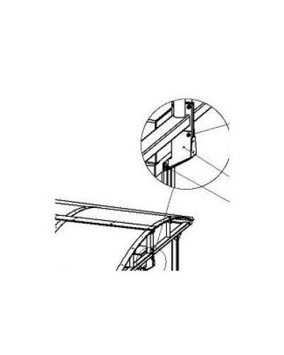 Кронштейн для стыковки турникета PERCo-RF01 0-11 в Оренбурге Дополнительное оборудование для СКУД Pintop.ru