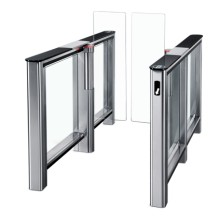 Турникет PERCo-ST-01 с крышками из закал. стекла с центральной вставкой из нерж. стали со створками PERCo-AТG-300H