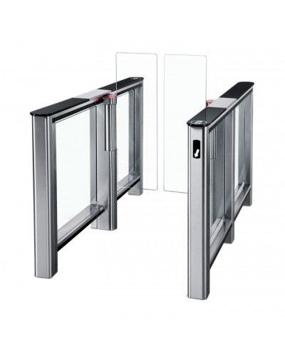 Турникет PERCo-ST-01 с крышками из закаленного стекла с центр. вставкой из нерж стали со створками 425 мм (1500 мм) в Оренбурге Турникеты Pintop.ru