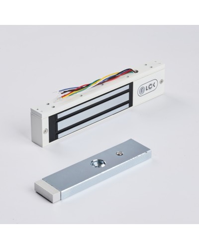 R-Lock RL-EM180-0SW - Электромагнитный замкок, 180кг, DC12/24B, цвет белый, RAL9016(белый), два датчика втроены в корпус замка: датчик Холла и магнито-контактный датчик в Оренбурге Электромагнитные замки Pintop.ru