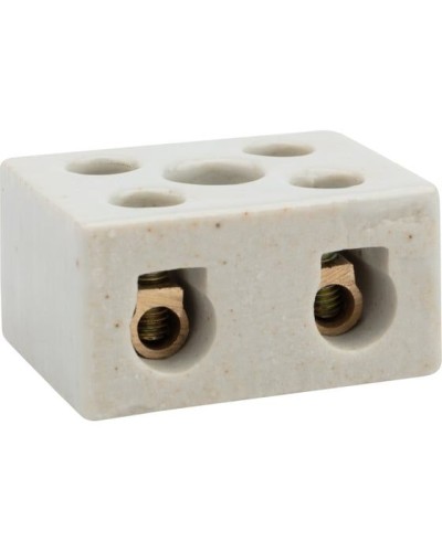 Клемма керамическая винтовая КВ 12 мм² 2 пары контактов с крепежным отверстием (50 шт./уп.) REXANT (07-6223) в Оренбурге Монтажные материалы Pintop.ru