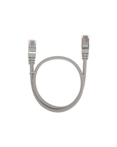 Патч-корд F/UTP, CAT 5e, RJ45-RJ45, 26AWG, LSZH, серый, 0,5м REXANT 02-0110-05 в Оренбурге Патчкорды (медные) Pintop.ru