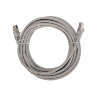 Патч-корд F/UTP, CAT 5e, RJ45-RJ45, 26AWG, LSZH, серый, 5м REXANT 02-0110-5