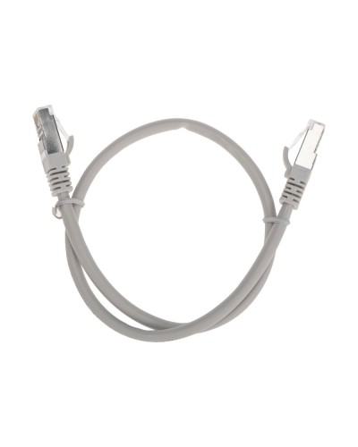Патч-корд S/FTP, CAT 6A (10G), RJ45-RJ45, 28AWG, LSZH, серый, 0,5м REXANT 02-0390-05 в Оренбурге Патчкорды (медные) Pintop.ru