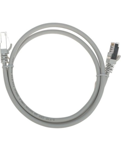 Патч-корд S/FTP, CAT 6A (10G), RJ45-RJ45, 28AWG, LSZH, серый, 1м REXANT 02-0390-1 в Оренбурге Патчкорды (медные) Pintop.ru