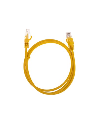 Патч-корд U/UTP, CAT 5e, RJ45-RJ45, 26AWG, LSZH, желтый, 1м REXANT 02-0105-1 в Оренбурге Патчкорды (медные) Pintop.ru