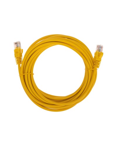 Патч-корд U/UTP, CAT 5e, RJ45-RJ45, 26AWG, LSZH, желтый, 5м REXANT 02-0105-5 в Оренбурге Патчкорды (медные) Pintop.ru