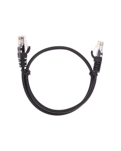 Патч-корд U/UTP, CAT 5e, RJ45-RJ45, 26AWG, LSZH, черный, 0,5м REXANT 02-0102-05 в Оренбурге Патчкорды (медные) Pintop.ru