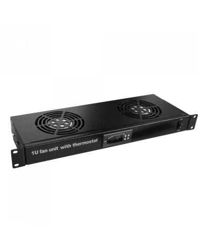 Блок 2-х вентиляторов 19, с подшипниками, с термостатом, 1U TWT (TWT-CBB-FANB2-RACK-T) в Оренбурге Вентиляторные модули Pintop.ru