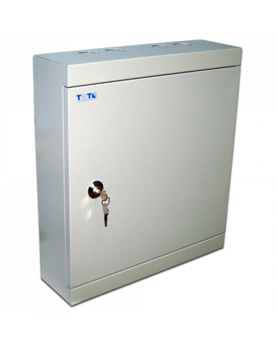 Настенный распределительный бокс, 40 плинтов, 400 пар, металл, с замком TWT (TWT-DB10-40P/KM) в Оренбурге Кросс оптический Pintop.ru