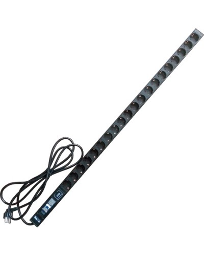 Блок розеток вертикальный 20xSchuko, 250V, 16A, шнур 3 метра, вилка Schuko TWT TWT-PDV-20GS-GP в Оренбурге Блоки розеток Pintop.ru