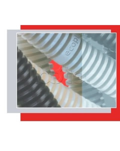 Труба гофрированная ПВХ легкая, с зондом диам. 50 мм (1шт=15м) Экопласт 10150-15 в Оренбурге Труба гофрированная Pintop.ru