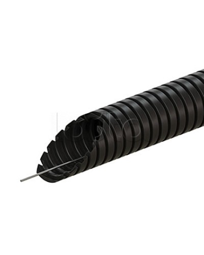 Труба ПВХ гофрир. легкая, с зондом диам 50мм (1шт = 15м), цвет чёрный Экопласт (10150-15BL) в Оренбурге Труба гофрированная Pintop.ru