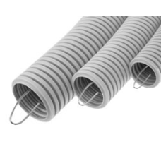 Труба HFFR гофрир. легкая, с зондом, без галогена, ПЛЛ 50мм Экопласт 20150HFR-W