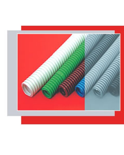 Труба гофрированная HFFR тяжелая диам 20 мм, с зондом, без галогена, трудногорючая, цвет серый Экопласт 21120HFR в Оренбурге Труба (ОКЛ) Экопласт Pintop.ru