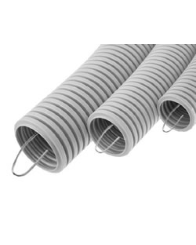 Труба HFFR гофрир. тяжелая, с зондом, без галогена, ПЛЛ 50ммЭкопласт 21150HFR-W в Оренбурге Труба гофрированная Pintop.ru