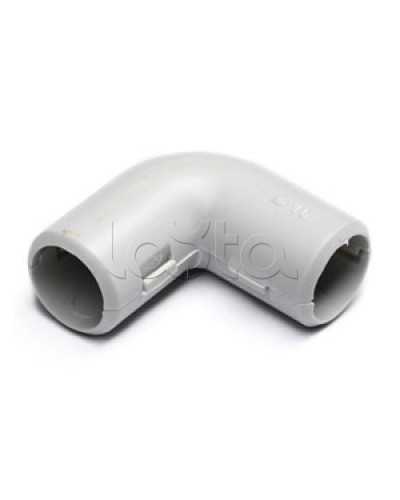 Угол 90° (из двух частей) для труб D32 мм, без галогена Экопласт 41232HF в Оренбурге Аксессуары для труб (ОКЛ) Экопласт Pintop.ru