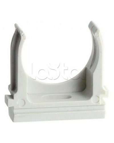 Держатель (клипса) для гофрированной или жесткой гладкой трубы D16 мм Экопласт 41716 в Оренбурге Держатели, клипсы, скобы Pintop.ru