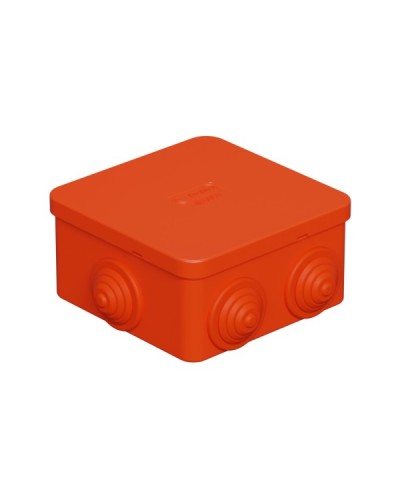 Коробка огн. E110, о/п 85х85х50мм,без галогена, 12 вых., IP55, 9P, оранж. Экопласт (43151HF) в Оренбурге Распределительные коробки Pintop.ru