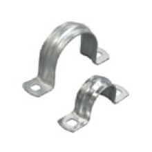 Скоба оцинкованная двулапковая для трубы D20мм (100 шт/уп) Экопласт 43620