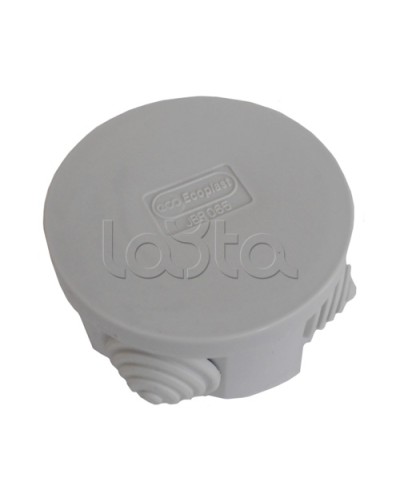 Коробка распределительная о/п с крышкой D65х35 мм, 4 вых., без галогена Экопласт 44004HF в Оренбурге Распределительные коробки Pintop.ru