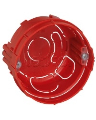 Коробка установочная D65x40мм со стык. ушками межцентр. 71мм, IP20, красный Экопласт 44660 в Оренбурге Распределительные коробки Pintop.ru