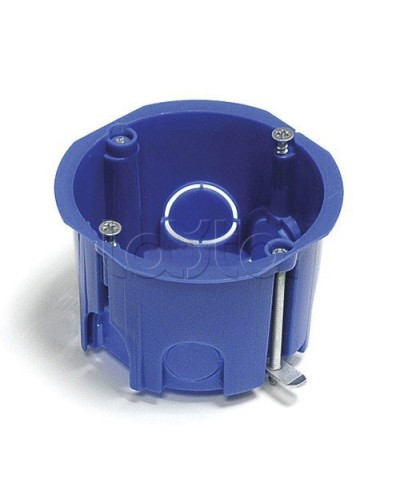 Коробка установочная D60x40мм со стык. ушками межцентр. 71мм, IP20, синий Экопласт 44661 в Оренбурге Распределительные коробки Pintop.ru