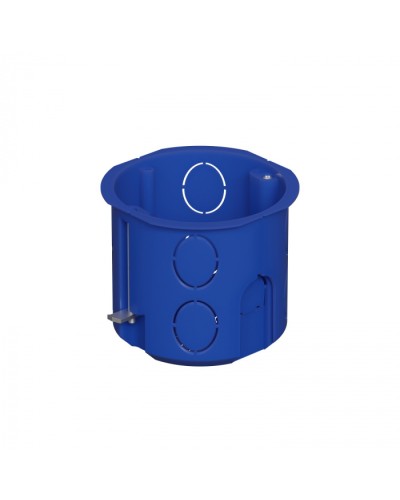 Коробка установочная для г/к D68x62мм с металл. лапками, межцентр 71мм, цвет синий IP20 Экопласт (44665) в Оренбурге Распределительные коробки Pintop.ru